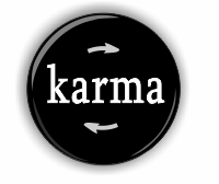 karma, small badge